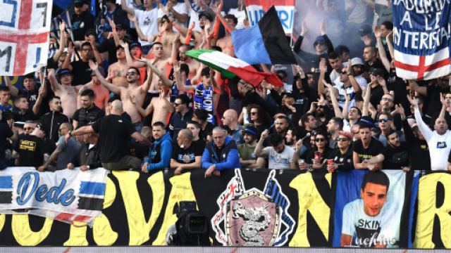 I tifosi dell'Inter durante una partita.