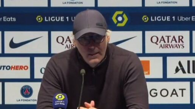 Laurent Blanc s'exprime sur le PSG apr&egrave;s sa victoire avec l'OL. (screenshot twitter @lequipe)