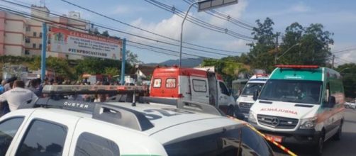 Ap&oacute;s cometer o crime, suspeito se entregou &agrave; pol&iacute;cia (NSC TV/Reprodu&ccedil;&atilde;o)