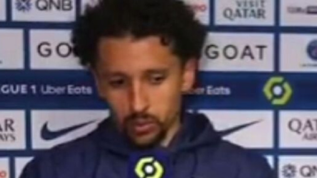 Marquinhos au micro de Free (capture Twitter PSG COMMUNITY)