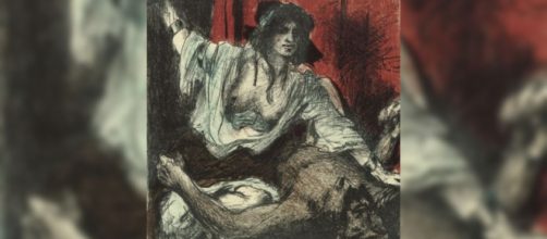 Lovis Corinth&rsquo;s lithograph 'Judith Beheads Holofernes' (Image source: ourtesy the Minneapolis Institute of Art)