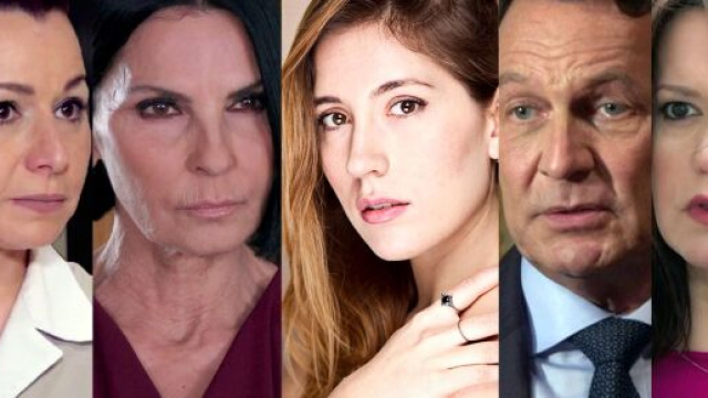 Un posto al sole: Silvana, Marina, la mamma di Tommy (Marta Anna Borucinska), Roberto e la dottoressa Picone