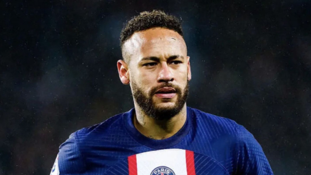 Neymar, attaccante brasiliano del Paris Saint-Germain.