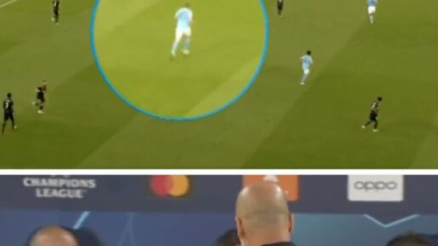 De Bruyne auteur d'un tr&egrave;s beau match face au Real Madrid. (screenshot Twitter - @RMCsport)