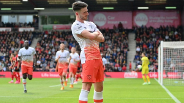 Thomais Tuchel aimerait faire de Declan Rice le rempla&ccedil;ant de Kimmich, en cas de d&eacute;part de ce dernier (Screenshoot Twitter @_DeclanRice)