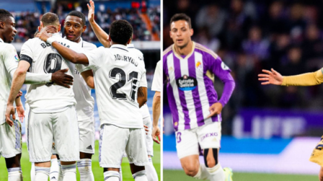 Real vainqueur contre Rayo et Valladolid triomphant du Bar&ccedil;a (Screenshot de @realmadridfra et @fcbarcelona_fra au 26 mai 2023)