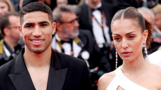 Achraf Hakimi et Hiba Abouk (capture Twitter Football365)