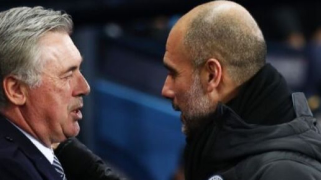 Guardiola et Ancelotti s'affrontent une nouvelle fois en Ligue des Champions ce mardi, Screenshots Twitter@Madrid Zone
