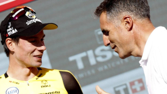 Ciclismo, Primoz Roglic e Miguel Indurain.