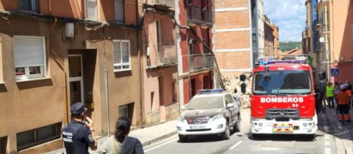 Los vecinos del edificio derrumbado recibieron asistencia psicol&oacute;gica (Twitter/DPTeruel)
