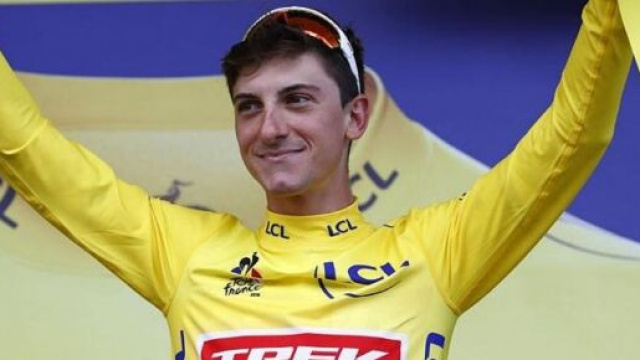 Ciclismo, Giulio Ciccone in maglia gialla al Tour de France 2019.