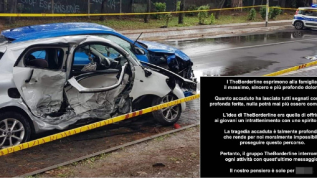 Incidente Casal Palocco,'TheBordeline' cancellano l'account: 'Nulla sar&agrave; come prima'.