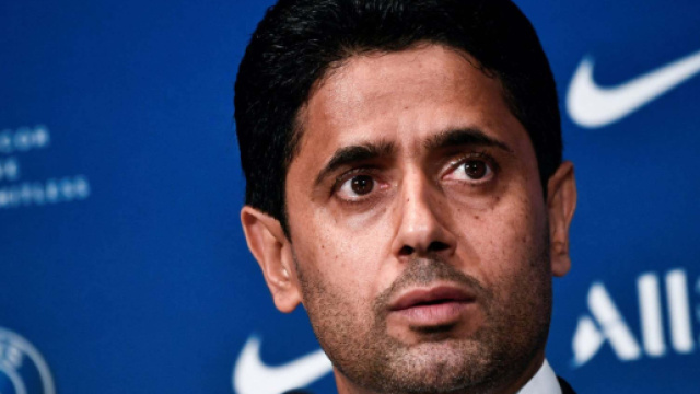 Nasser Al-Khelaifi en plein chantier (capture Twitter @Actu Foot)