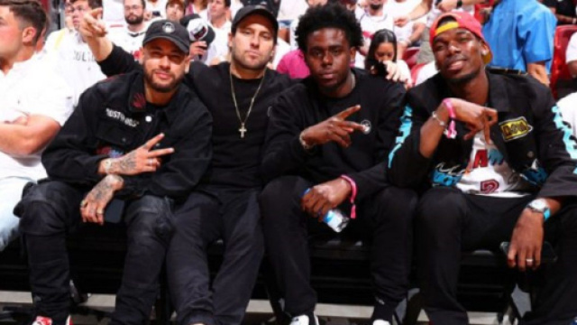 Neymar et Pogba &agrave; Miami (capture Twitter @sportsfr)