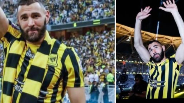 Benzema pr&eacute;sent&eacute; par le club Al-Ittihad le jeudi 08 juin 2023 (Screenshot @Benzema au 09 juin 2023)