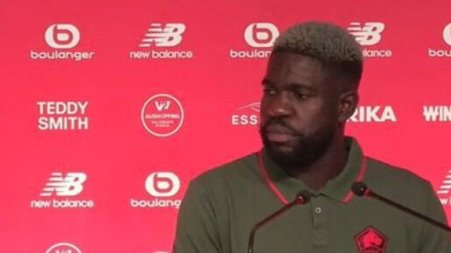 Samuel Umtiti nouveau joueur du LOSC. (screenshot Twitter - @Footballogue)
