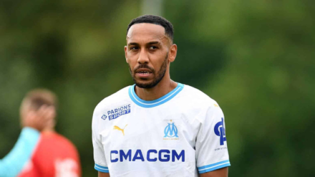 Aubameyang sous les couleurs de l'OM (capture Twitter @ActuFootAfrique)