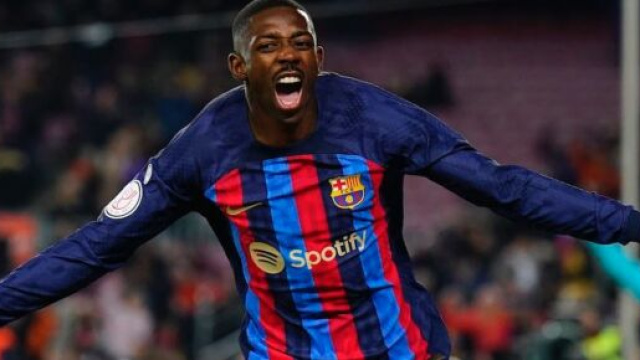 Ousmane Demb&eacute;l&eacute; en tr&egrave;s belle forme avec le Bar&ccedil;a. (screenshot Twitter - @FabriceHawkins)