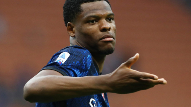 Denzel Dumfries, esterno destro dell'Inter.