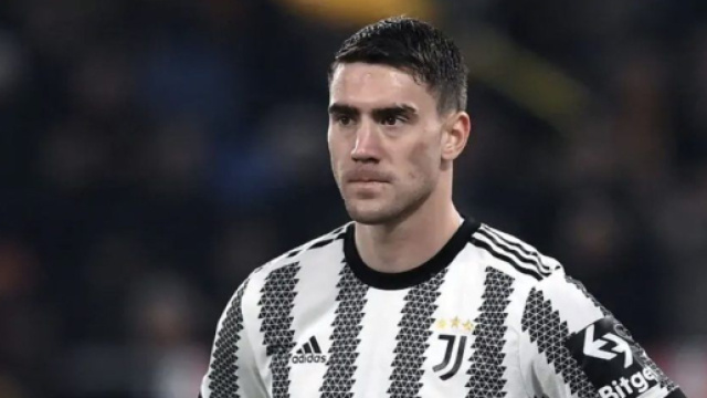 In foto Dusan Vlahovic, giocatore della Juve.