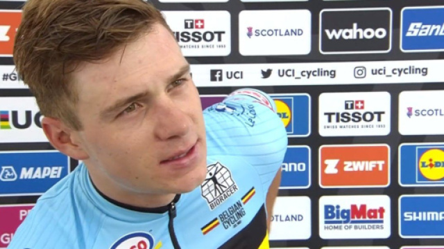 Ciclismo, il campione del mondo a cronometro Remco Evenepoel.