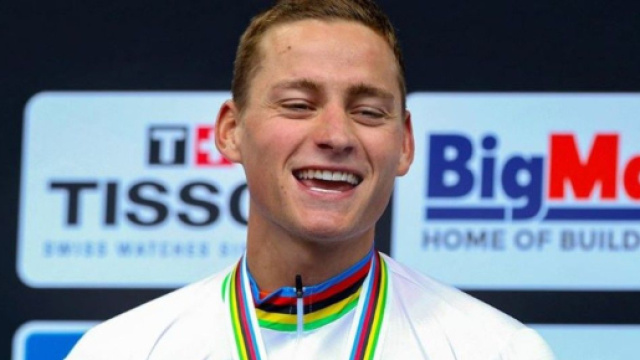 Ciclismo, il Campione del Mondo Mathieu Van der Poel.