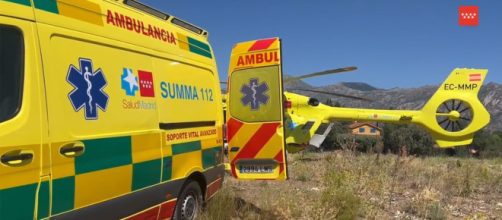 La mujer iba a ser trasladada en helic&oacute;ptero por el SUMMA 112 (Twitter @112cmadrid)