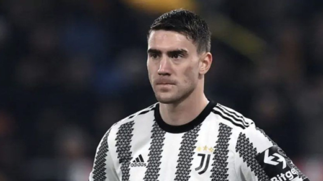 In foto Dusan Vlahovic, giocatore della Juve.