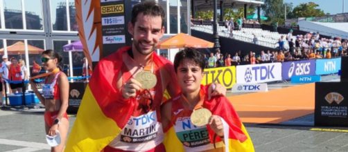 Mar&iacute;a P&eacute;rez logr&oacute; la victoria a pesar de un problema muscular (Twitter, @atletismoRFEA)