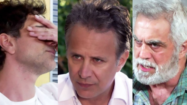 Un posto al sole, Riccardo (Mauro Racanati), Eugenio (Paolo Romano) ed Espedito (Antonio Conte).