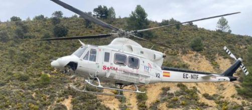 El helic&oacute;ptero medicalizado traslad&oacute; al ni&ntilde;o hasta el Hospital General de Castell&oacute;n (Twitter, @GVA112)