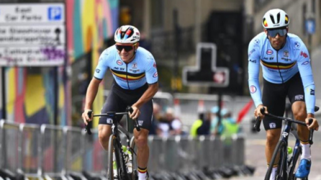 Mondiali di ciclismo, Remco Evenepoel e Wout van Aert in ricognizione