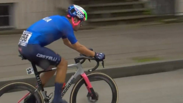Mondiali di ciclismo, Alberto Bettiol in fuga