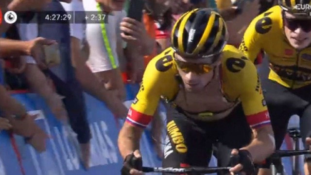 Ciclismo, Primoz Roglic e Jonas Vingegaard, i leader della Jumbo Visma.