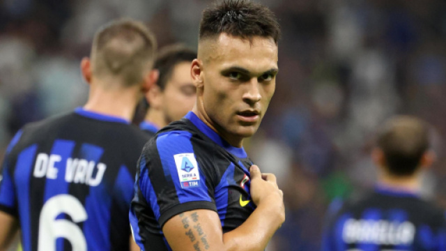 In foto Lautaro, attaccante dell'Inter.