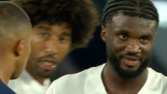 Moffi et son comportement n'ont pas plu &agrave; Mbapp&eacute;. (screenshot Twitter - @primevideo)