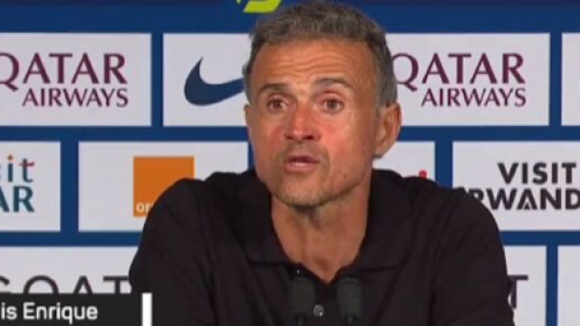 Luis Enrique en conf&eacute;rence de presse (capture Twitter @ActuFoot_)