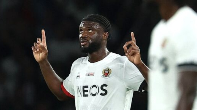 Terem Moffi double buteur face au PSG. (screenshot La d&eacute;peche)