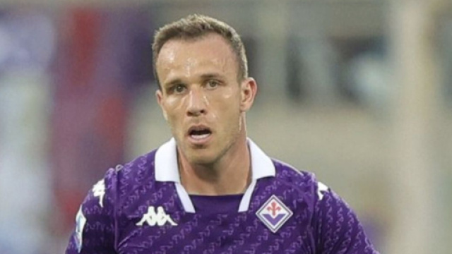 Arthur Melo, giocatore della Juve in prestito alla Fiorentina.