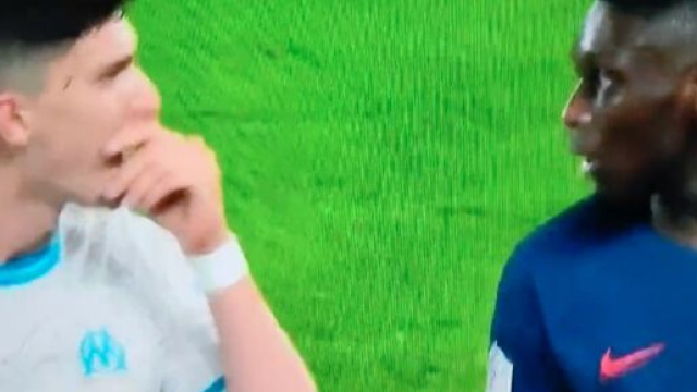 Balerdi et Kolo Muani ont &eacute;lev&eacute; le ton lors de PSG - OM (screenshot Twittter - @HRivayrand)