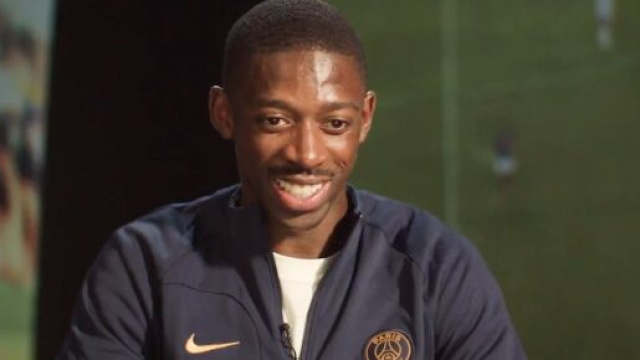 Ousmane Demb&eacute;l&eacute; nouveau joueur du PSG. (screenshot Twitter - @PVSportFR)