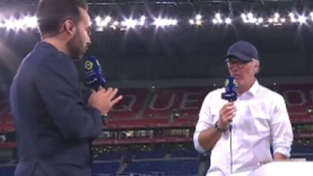 Laurent Blanc en fin de match (capture Twitter @PVSportFR)