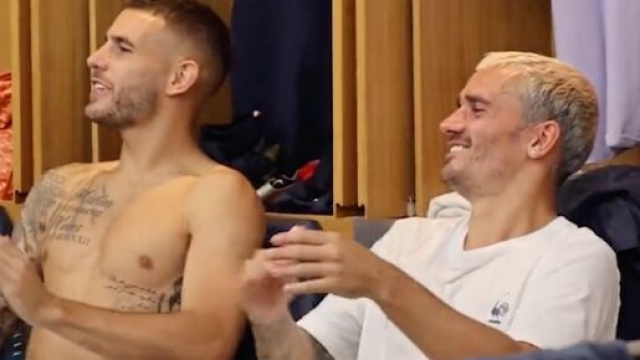 Antoine Griezmann en grande forme avec l'&eacute;quipe de France. (screenshot Twitter - @equipedefrance)