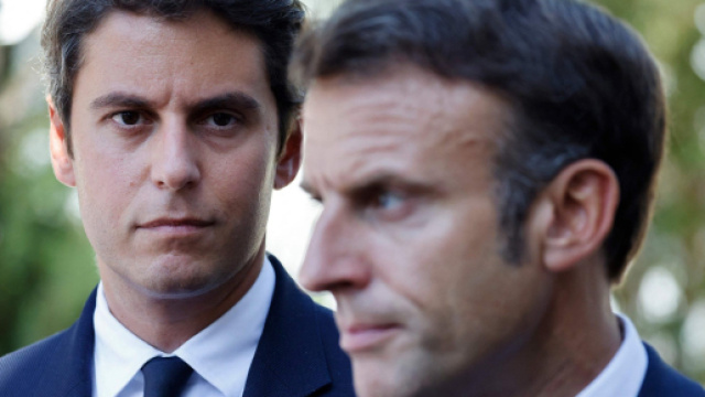 Gabriel Attal et Emmanuel Macron (capture Twitter TF1)