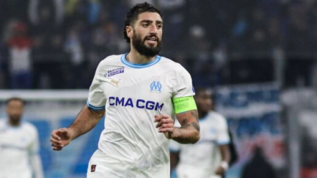 Gigot buteur face &agrave; Strasbourg avec l'OM. (screenshot X @yacine_youssfi)