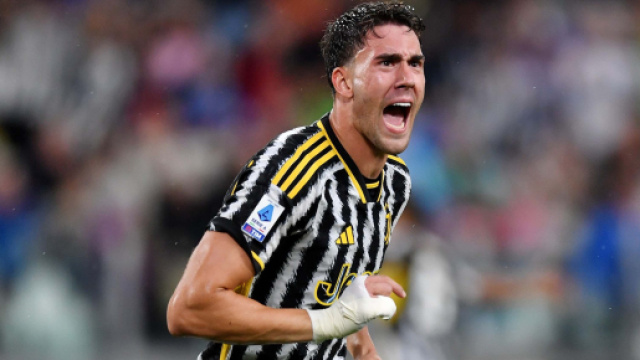 In foto Vlahovic, attaccante delle Juve.