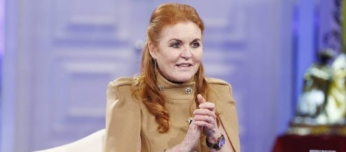 Sarah Ferguson presentando su libro en Italia en el programa 'Porta a Porta' (RAI)