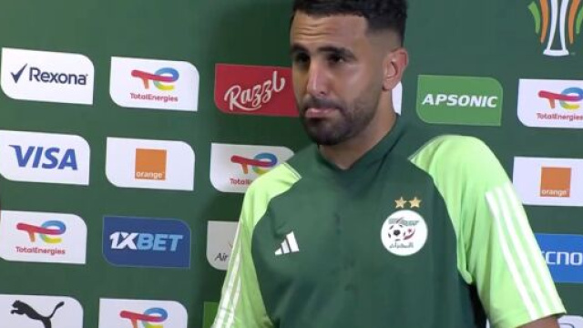 Mahrez frustr&eacute; par les r&eacute;sultats de l'Alg&eacute;rie. (screenshot Twitter @beinsports_FR)