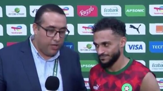 Sofiane Boufal en difficult&eacute; pour parler arabe. (screenshot Twitter @TFT_Morocco)