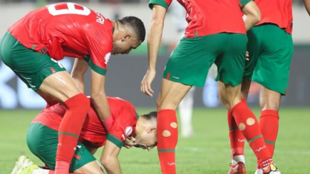 Hakimi auteur d'un p&eacute;nalty rat&eacute; contre l'Afrique du Sud. (screenshot twitter @CanalSupporters)